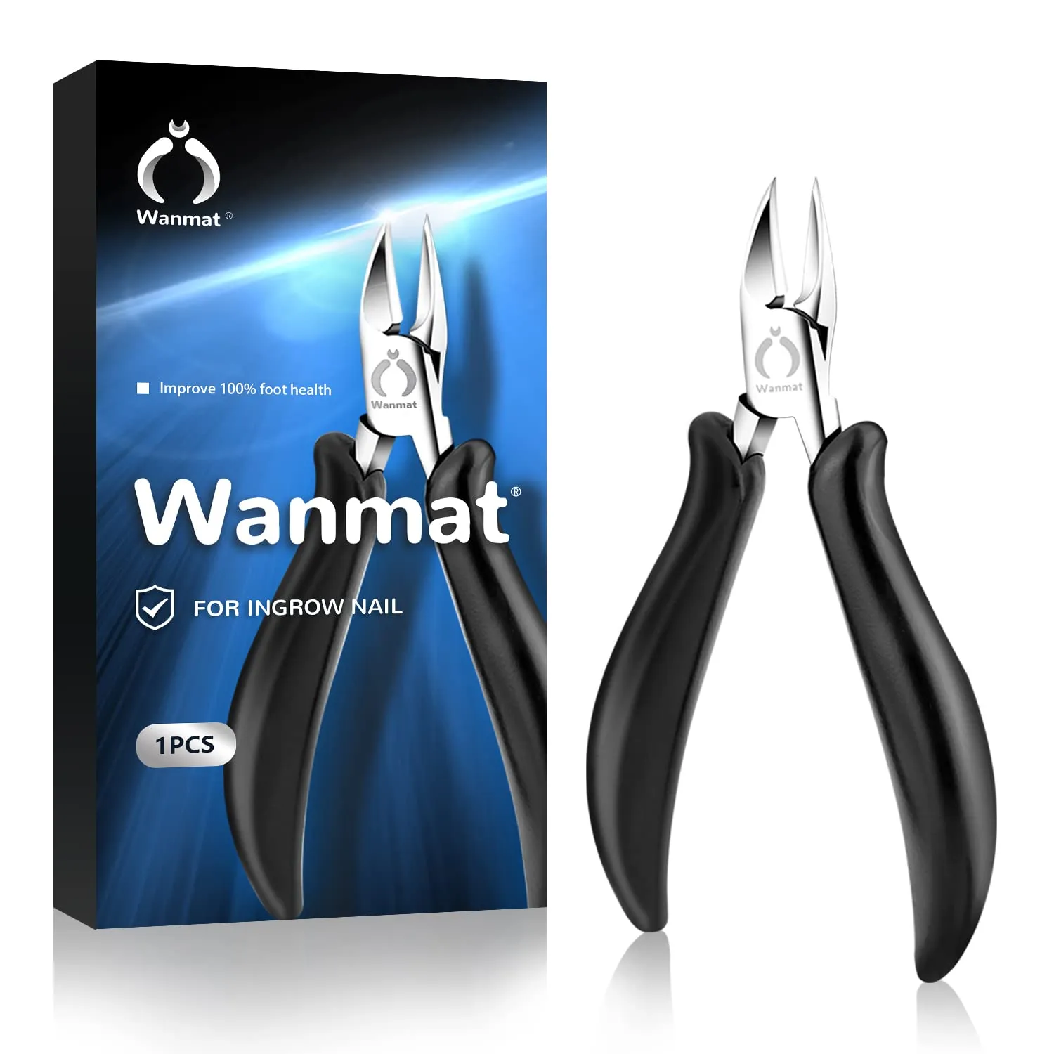 Toe Nail Clipper for Ingrown or Thick Toenails,Toenails Trimmer and Professional Podiatrist Toenail Nipper for Seniors with Surgical Stainless Steel Surper Sharp Blades Lighter Soft Handle