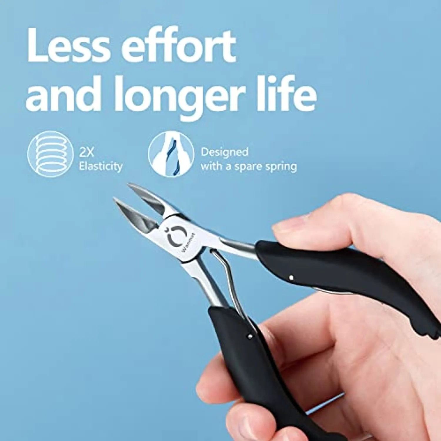Toe Nail Clipper for Ingrown or Thick Toenails,Toenails Trimmer and Professional Podiatrist Toenail Nipper for Seniors with Surgical Stainless Steel Surper Sharp Blades Lighter Soft Handle