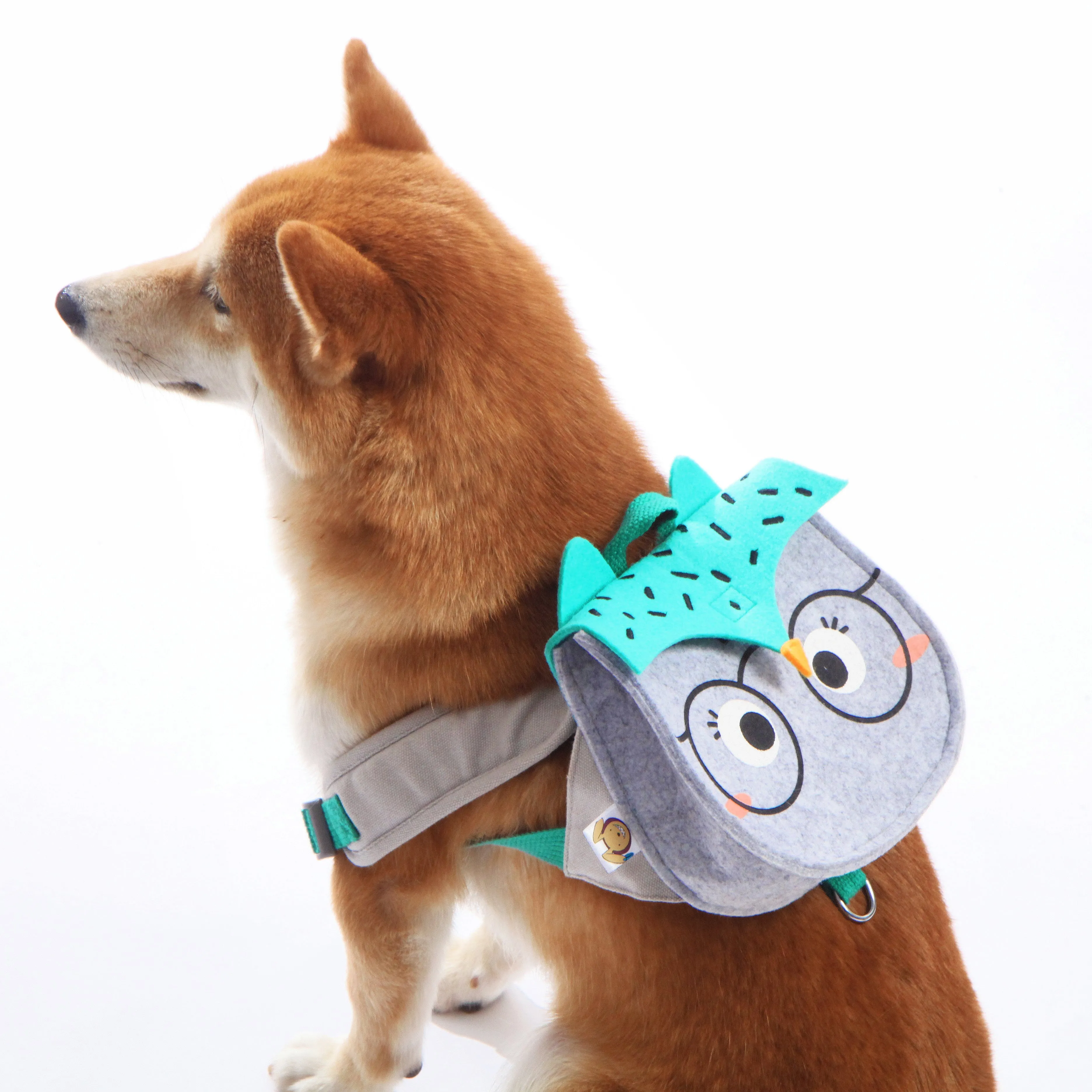 Touchdog ® Owl Designer Large-Pocketed Velcro Dog Backpack and Harness