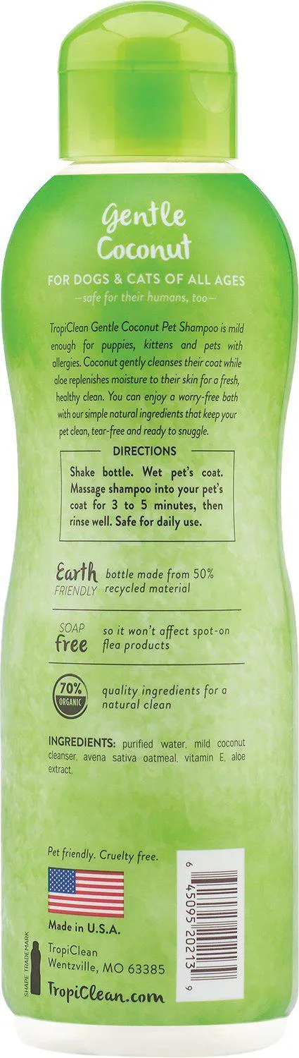 TropiClean Gentle Coconut Shampoo Puppy & Kitten Hypoallergenic for Dogs and Cats