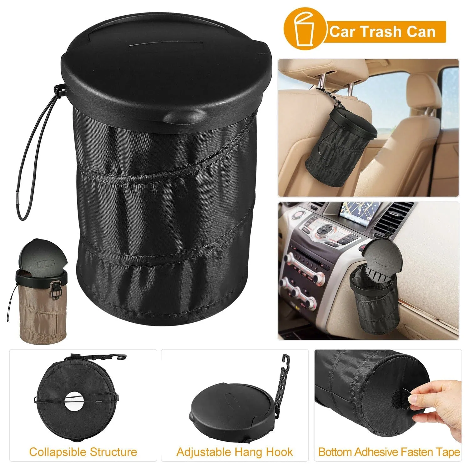 Universal Portable Car Trash Can