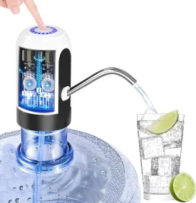 Water Bottle Pump 5 Gallon Electric Drinking Water Pump Portable Water Dispenser USB Charging Water Bottle Pump Water Bottle for Universal 2-5 Gallon Bottle